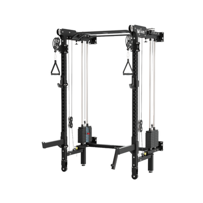 Dynamic Major Fitness F35 Pro Wall-Mount Folding Power Rack Home Gym - F35PRO-BK-V1