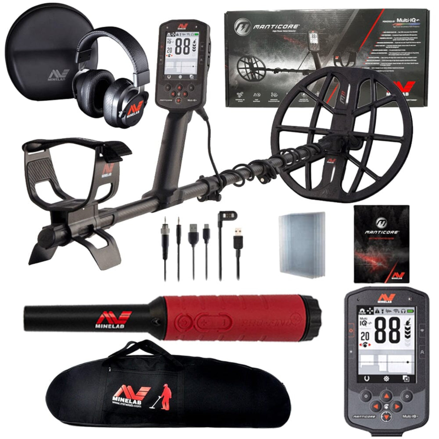 Minelab Manticore High Power Metal Detector with Pro-Find 40 Pinpointer, Carry Bag - 3228-0200_Profind40_bag