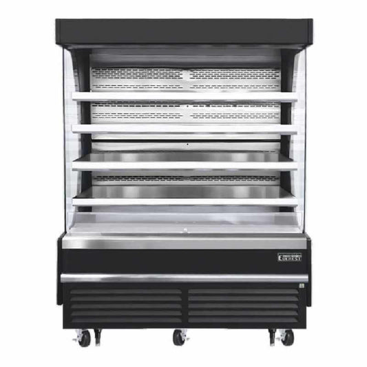 Everest Commercial 73" Vertical Open Air Display Merchandiser Refrigerator 37 cu. ft. - EOMV-72-B-35-T