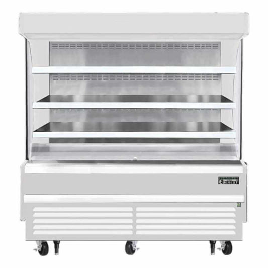 Everest Commercial 73" Vertical Open Air Display Merchandiser Refrigerator 19 cu. ft. - EOMV-72-W-28-S