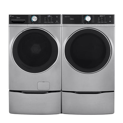 Midea 8.0 Cu. Ft. Front Load Gas Dryer in Graphite Silver - MLG52S7AGS