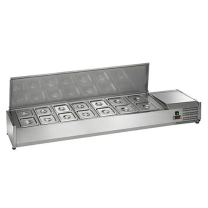 Arctic Air ACP63 63" Fourteen Pan Stainless Steel Counter Top Prep Station - ACP63