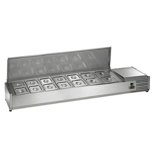 Arctic Air ACP63 63" Fourteen Pan Stainless Steel Counter Top Prep Station - ACP63