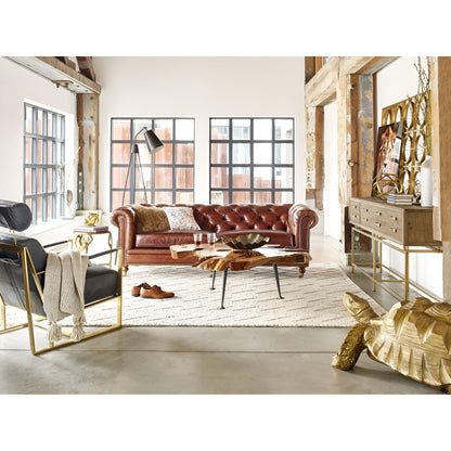 Moe's Home Collection Paradiso Chair Onyx Black Leather - PK-1083-02