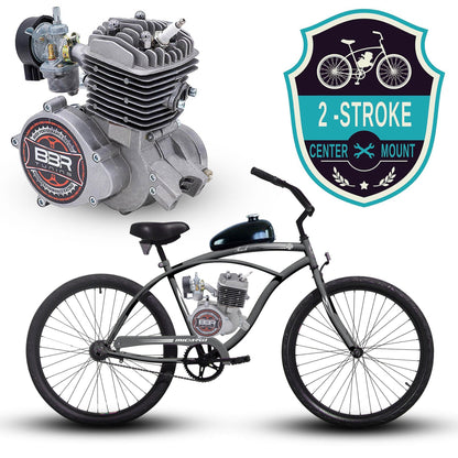 Tracer 26 Inch Men's Ace Beach Cruiser + BBR Tuning 2-Stroke Engine - STK-BEK80-S + MB-TOUCH-M-MBK