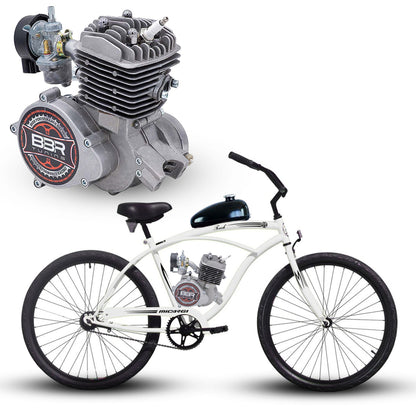Tracer 26 Inch Men's Ace Beach Cruiser + BBR Tuning 2-Stroke Engine - STK-BEK80-S + MB-TOUCH-M-MBK