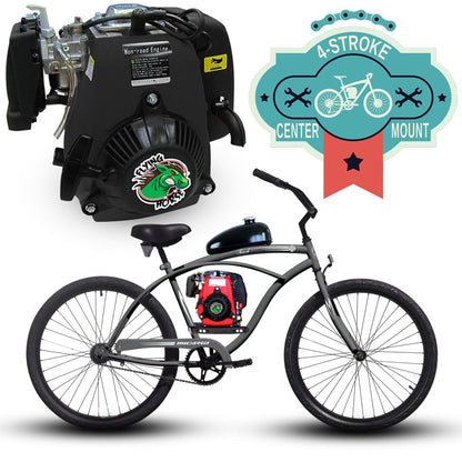 Tracer 26 Inch Men's Ace Beach Cruiser + 4 Stroke Chain Drive - FH-TRANSKIT-4S + FH-ENGINE-4S + FH-HD4STROKEMP + CC-15337 + MB-TOUCH-M-BK