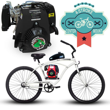 Tracer 26 Inch Men's Ace Beach Cruiser + 4 Stroke Chain Drive - FH-TRANSKIT-4S + FH-ENGINE-4S + FH-HD4STROKEMP + CC-15337 + MB-TOUCH-M-BK