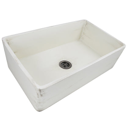 Eden Bath Nantucket Sinks 33" Farmhouse Fireclay Sink with Shabby Straw Finish - FCFS3320S-ShabbyStraw