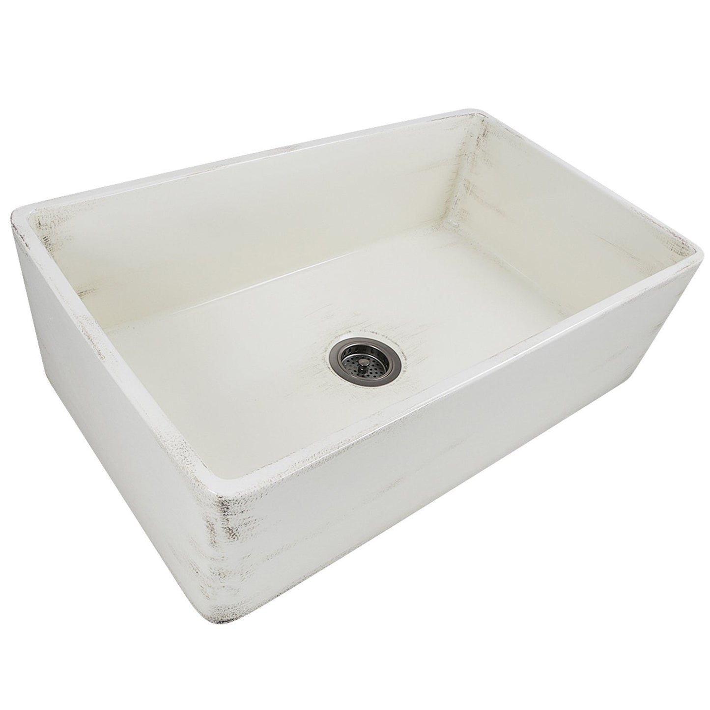 Eden Bath Nantucket Sinks 33" Farmhouse Fireclay Sink with Shabby Straw Finish - FCFS3320S-ShabbyStraw