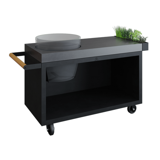OFYR Kamado Table Black 135 PRO Concrete BGE - O-K-T-B-135-PRO-CC-BGE