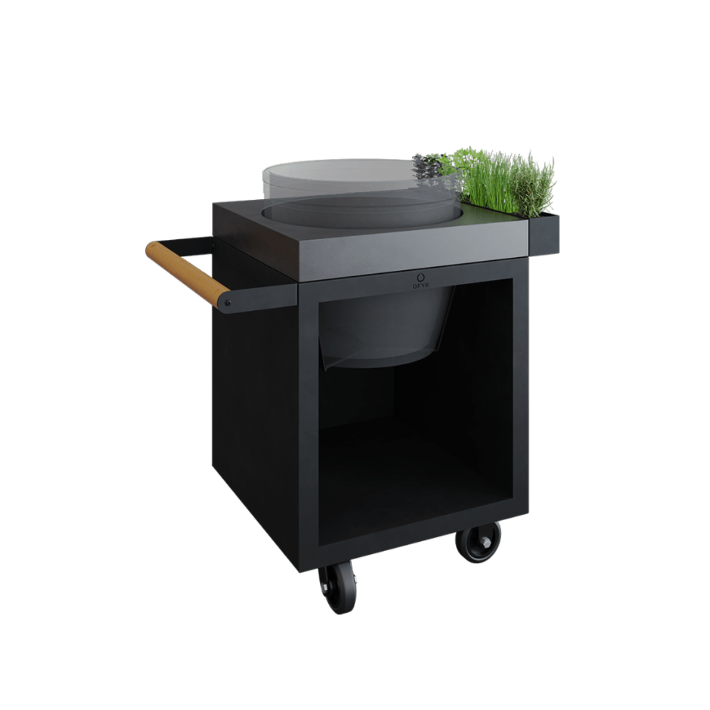 OFYR Kamado Table Black 65 PRO Concrete The Bastard - O-K-T-B-65-PRO-TW-KJ