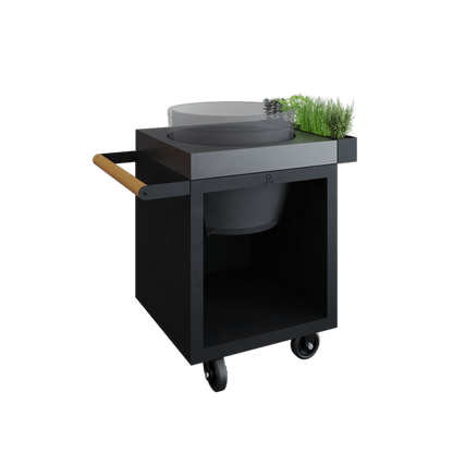 OFYR Kamado Table Black 65 PRO Concrete BGE - O-K-T-B-65-PRO-CC-BGE