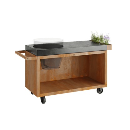 OFYR Kamado Table Corten 135 PRO Concrete BGE - O-K-T-135-PRO-TW-BGE