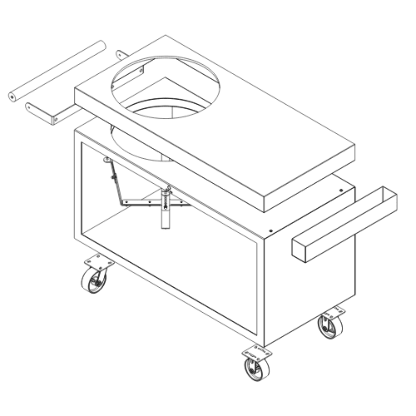 OFYR Kamado Table Black 135 PRO The Bastard - O-K-T-B-135-PRO-TW-KJ