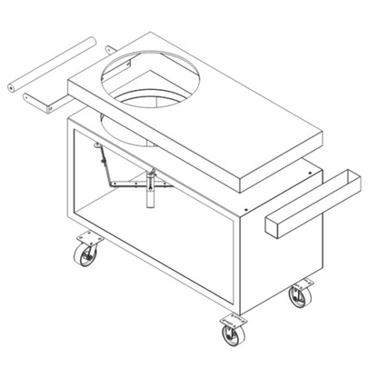 OFYR Kamado Table Black 135 PRO The Bastard - O-K-T-B-135-PRO-TW-KJ