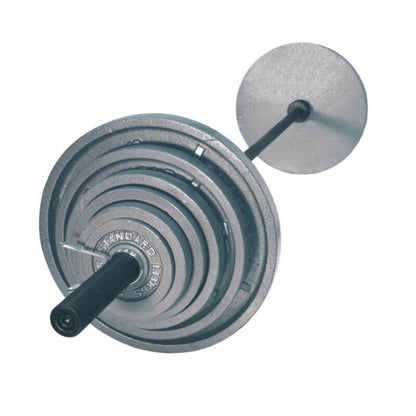 TROY USA by Troy OSS-300B  Olympic 300lb Weight Set Gray Plates with Black Bar - OSS-300B