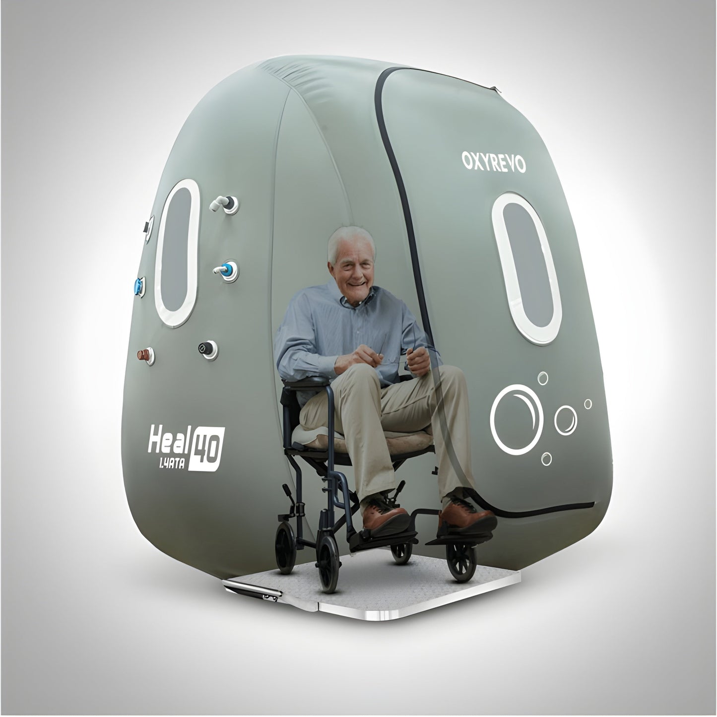 OxyRevo Heal 40 Wheelchair Sitting Soft Type Hyperbaric Chamber