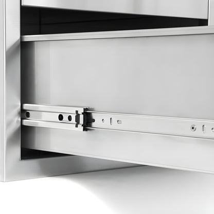 PCM 260 Series 42" Door, Double Drawer w/ Trash Roll-Out Combo - BBQ-260-DDC-42TR