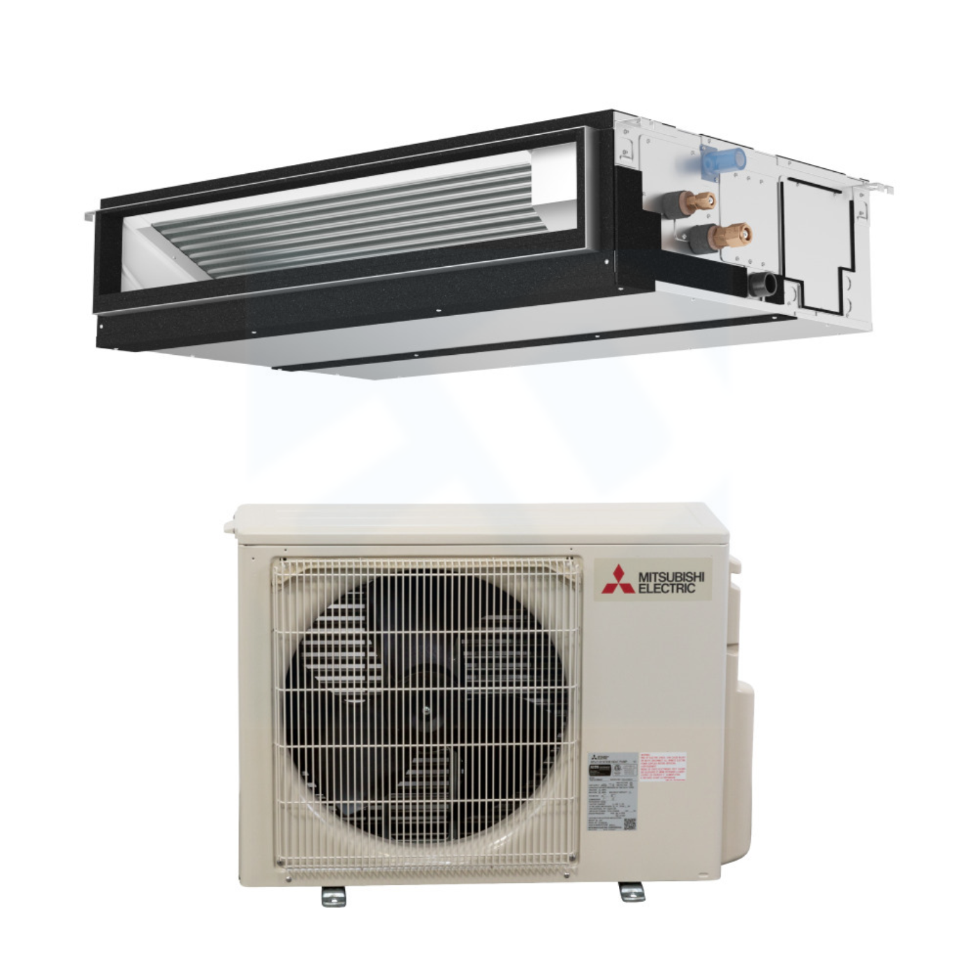 Mitsubishi SEZ-AD12NL & SUZ-AA12NLHZ 12,000 BTU 16.2 SEER2 Horizontal Ducted Hyper Heat System - R454B - SEZAD12NL/SUZAA12NLHZ