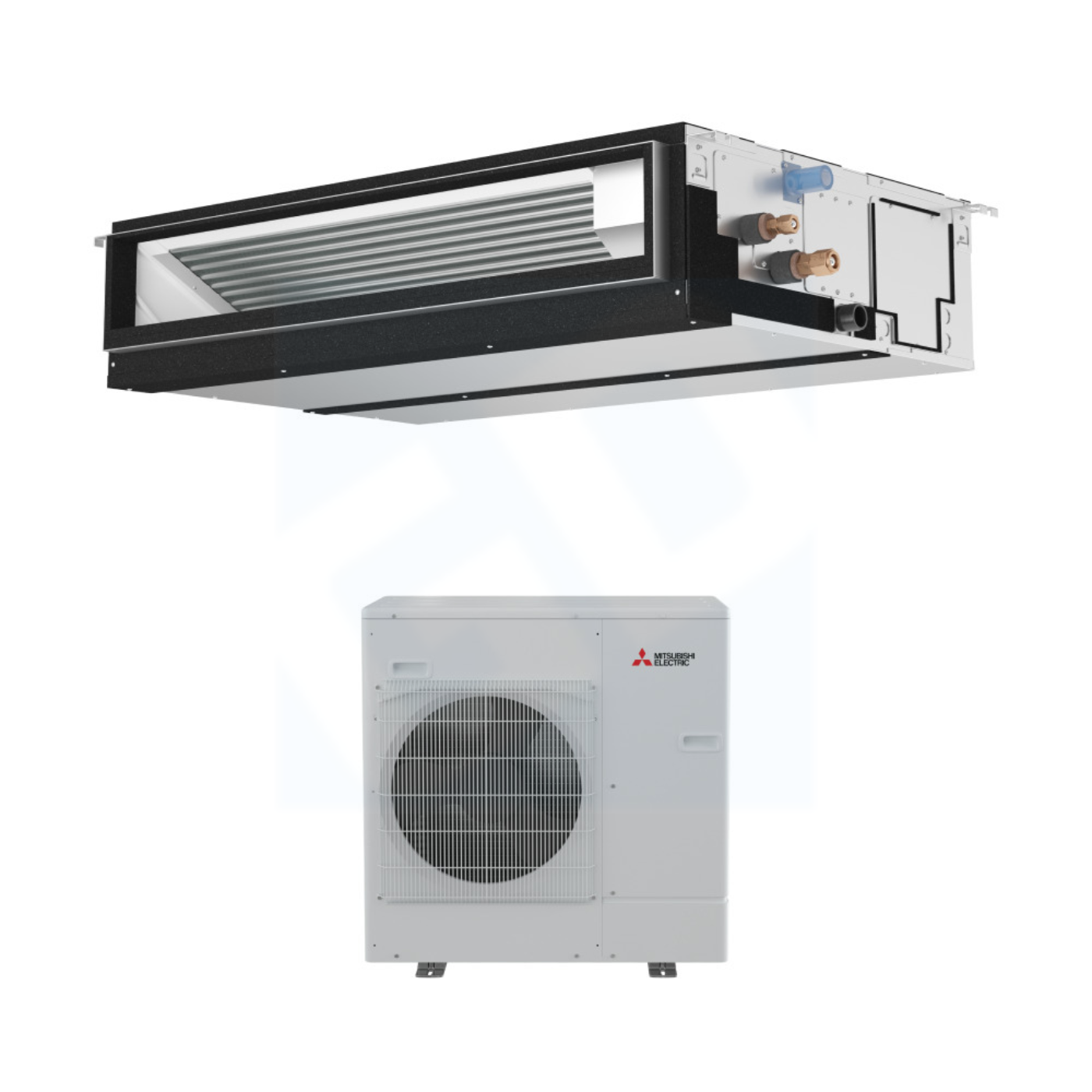 Mitsubishi PEAD-AA30NL & PUZ-AH30NL 30,000 BTU 18.2 SEER2 Horizontal-Ducted Heat Pump System - R454B - PEADAA30NL/PUZAH30NL