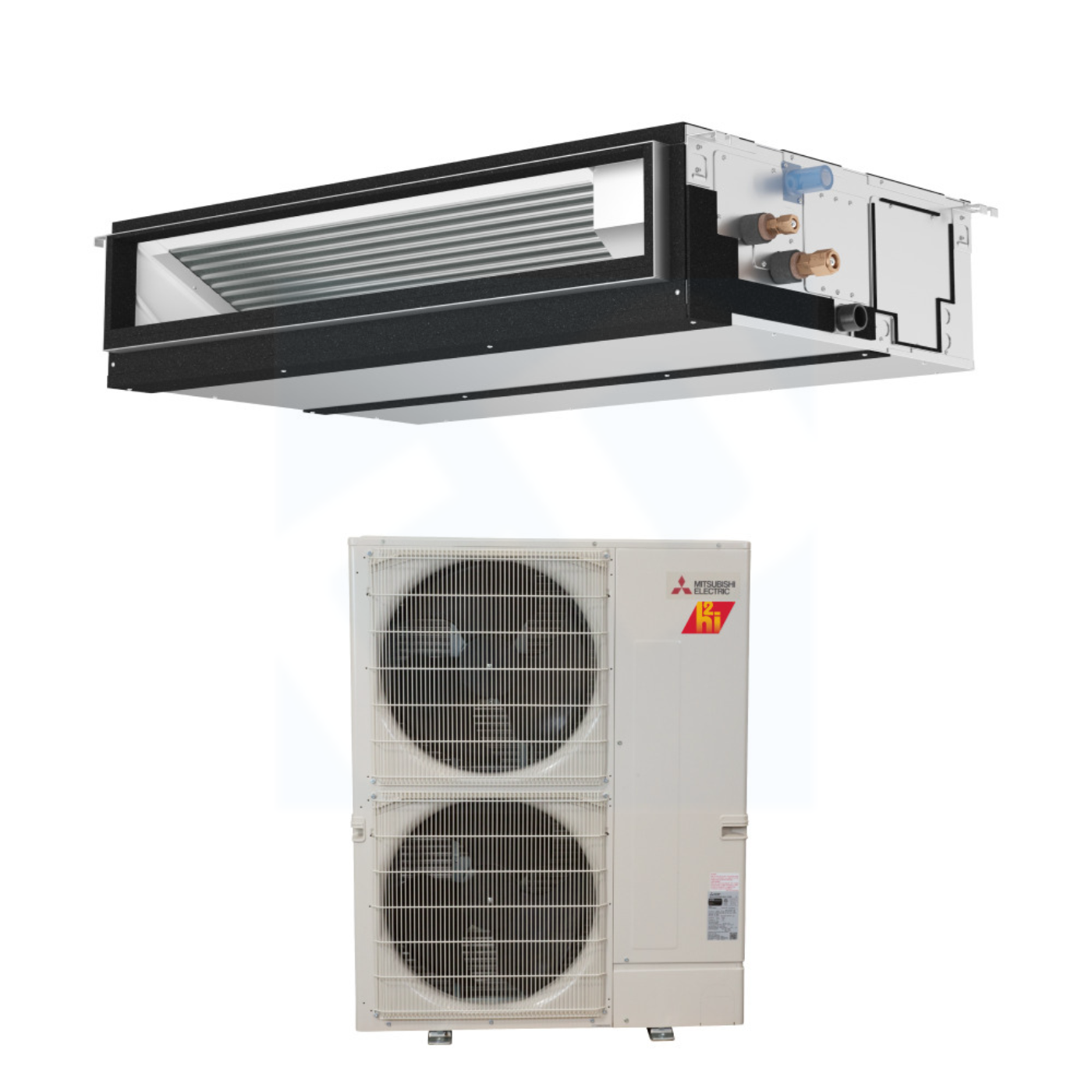 Mitsubishi PEAD-AA42NL & PUZ-AK42NLHZ 42,000 BTU 18.3 SEER2 Horizontal-Ducted Hyper Heat System - R454B - PEADAA42NL/PUZAK42NLHZ