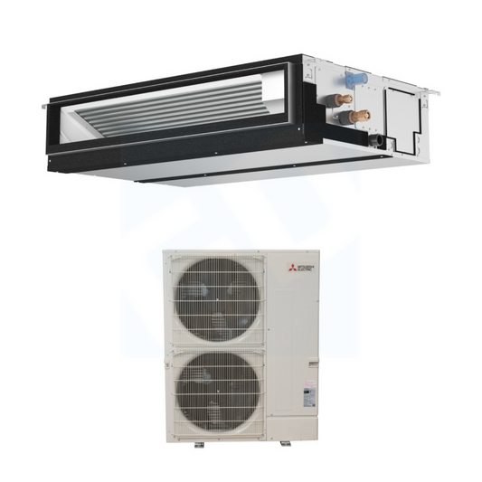 Mitsubishi PEAD-AA30NL & PUZ-AK30NLHZ 30,000 BTU 21.7 SEER2 Horizontal-Ducted Hyper Heating Heat Pump System - R454B - PEADAA30NL/PUZAK30NLHZ