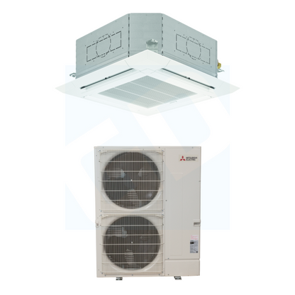 Mitsubishi PLA-AE24NL & PUZ-AK24NLHZ 24,000 BTU 22.8 SEER2 Ceiling Cassette Hyper Heat Pump System - R454B - PLAAE24NL/PLP41EAEU/PUZAK24NLHZ