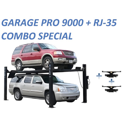 Atlas PRO9000 4 Post Lift + RJ35 Sliding Jacks Combo - ATEXH-PRO9-COMBO1-FPD