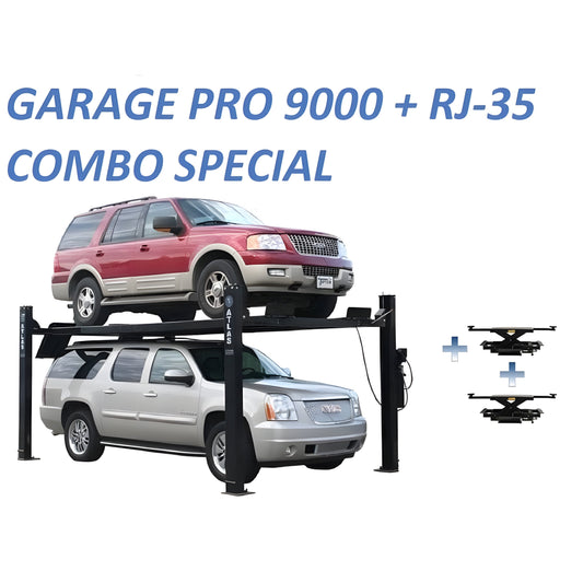 Atlas PRO9000 4 Post Lift + RJ35 Sliding Jacks Combo - ATEXH-PRO9-COMBO1-FPD