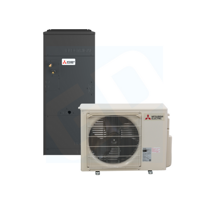 Mitsubishi PVA-AA18NL & PUY-AK18NL 18,000 BTU 18.6 SEER2 Multi-Position Air Handler Cooling Only System - R454B - PVAAA18NL/PUYAK18NL
