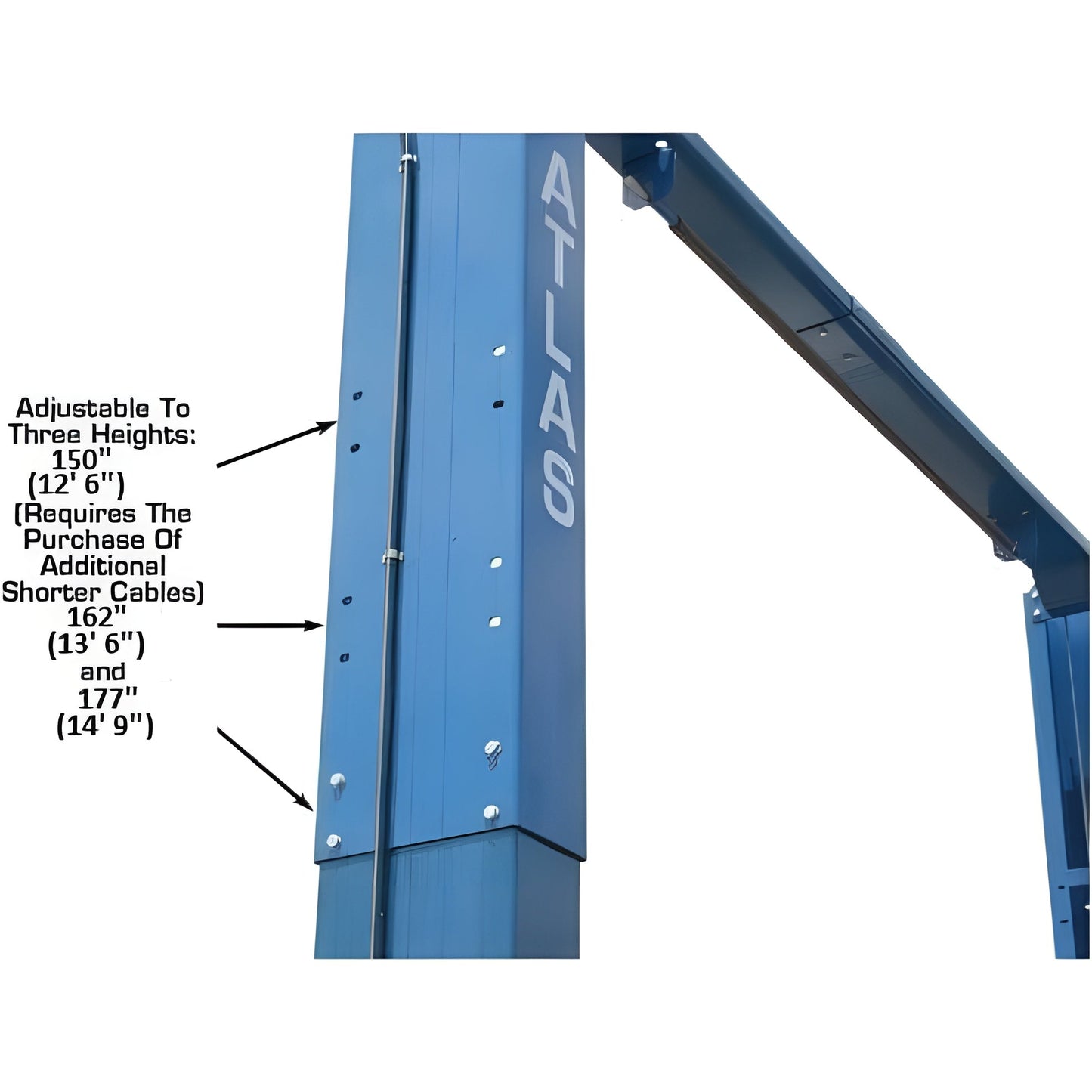 Atlas PV15PX 15,000 lb Overhead 2-Post Lift - ATEXH-PV15PX-FPD