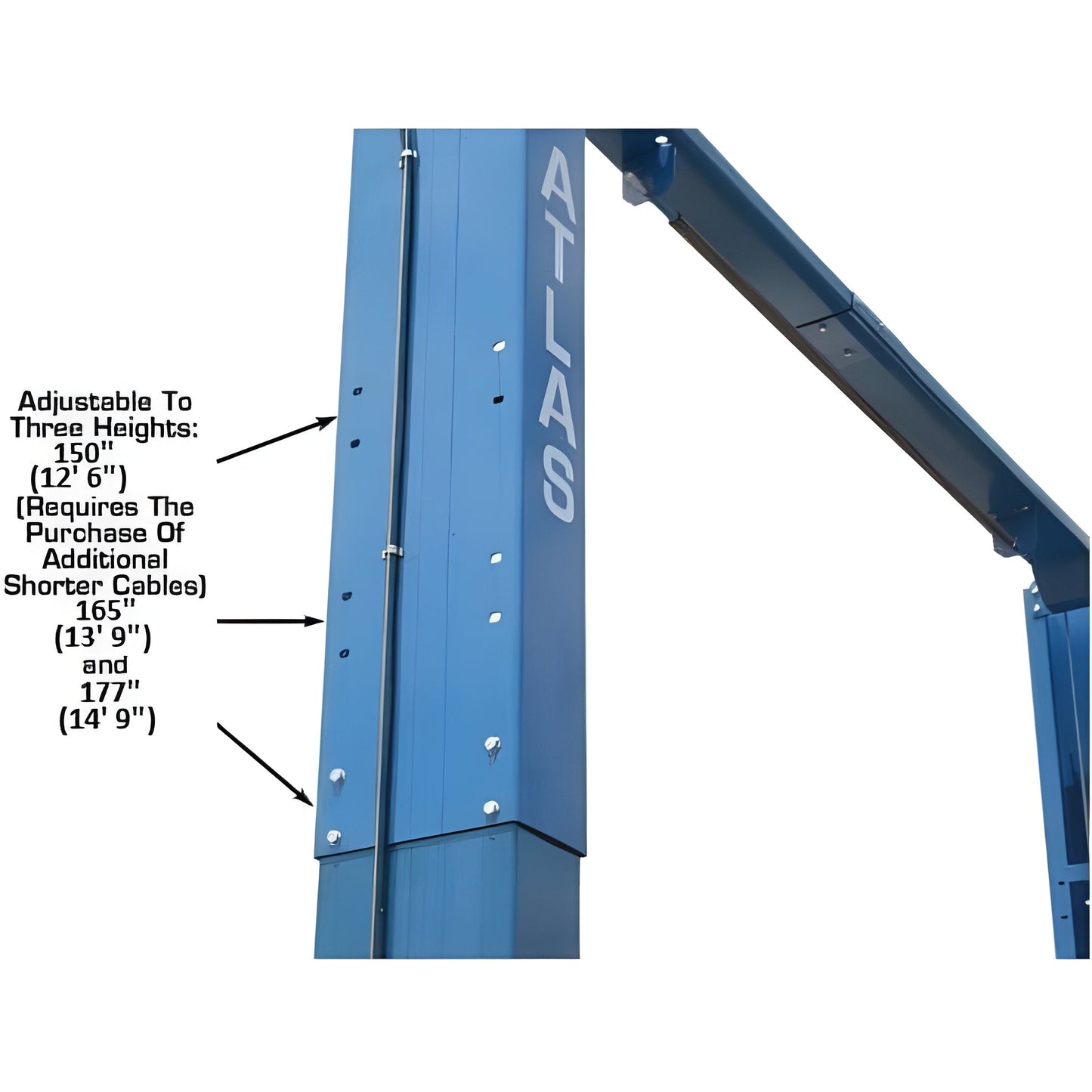 Atlas PV12PX 12,000 lb Overhead 2-Post Lift - ATEXH-PV12PX-FPD