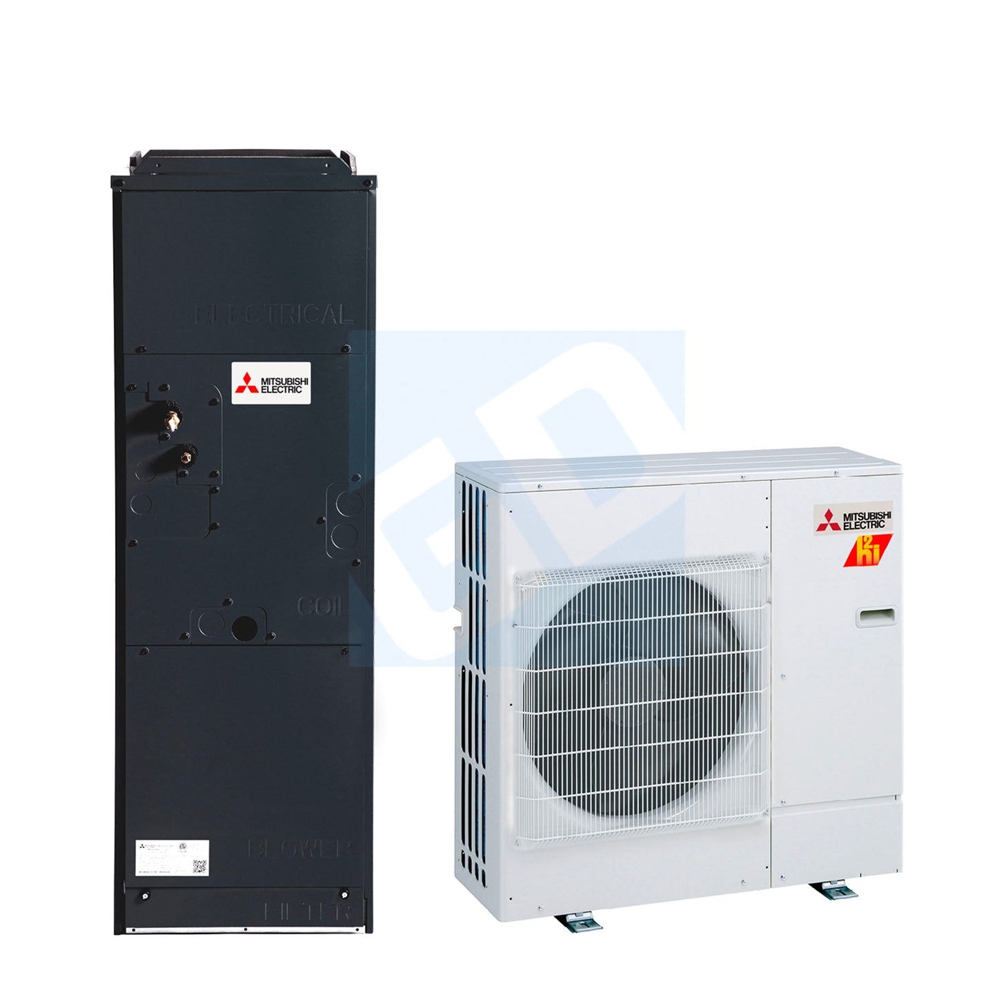 Mitsubishi 24,000 BTU 19 SEER P-Series Hyper-Heat Multi-Position Air Handler Heat Pump System - PVA-A24AA7/PUZ-HA24NHA1-R1