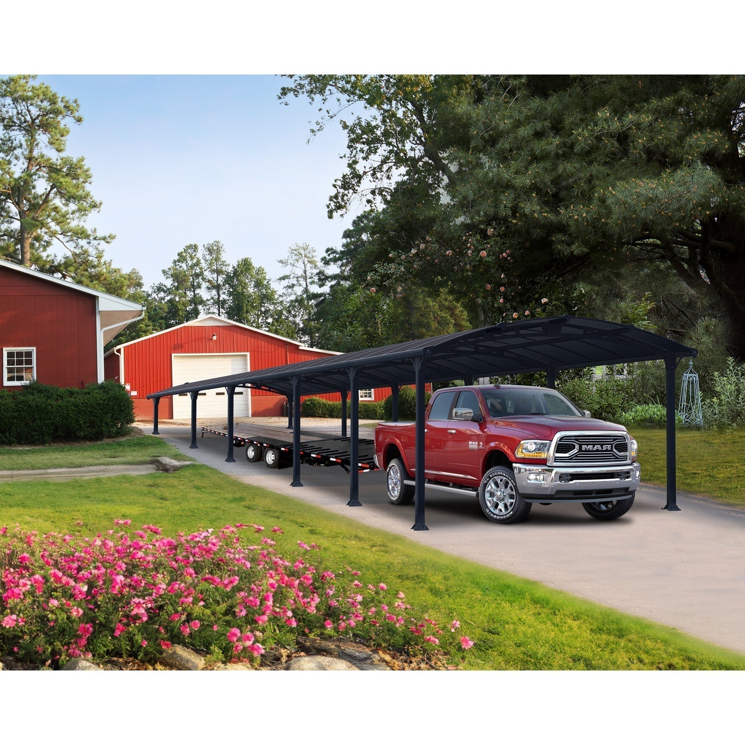 Palram Canopia | Arcadia 5000 Carport 12x42x8 ft - HG9123