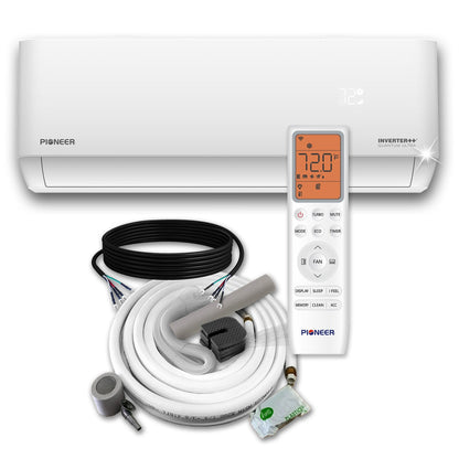 Pioneer Multi Zone 24,000 BTU Quantum Ultra Wall-Mounted Indoor Section Ductless Mini-Split Wi-Fi Inverter++ Air Conditioner Heat Pump 230V - WT024GLSI24HLG-10S