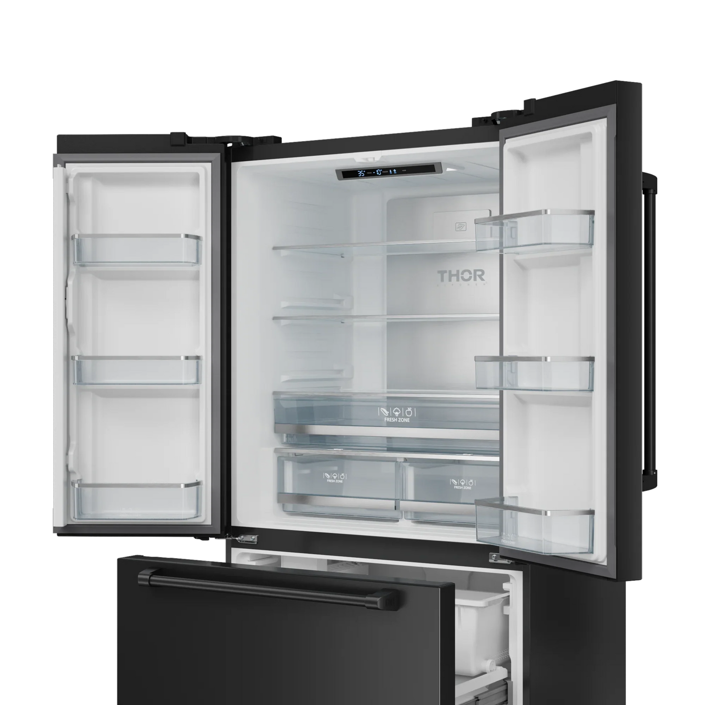Thor Kitchen 36 Inch 20.3 cu ft French Door Counter Depth Refrigerator with Ice Maker | Gordon Ramsay Series - RF3621CTD00