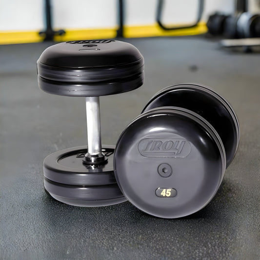 Troy RUFD-R Rubber Encased Pro Style Dumbbell Set - RUFD-005-050R
