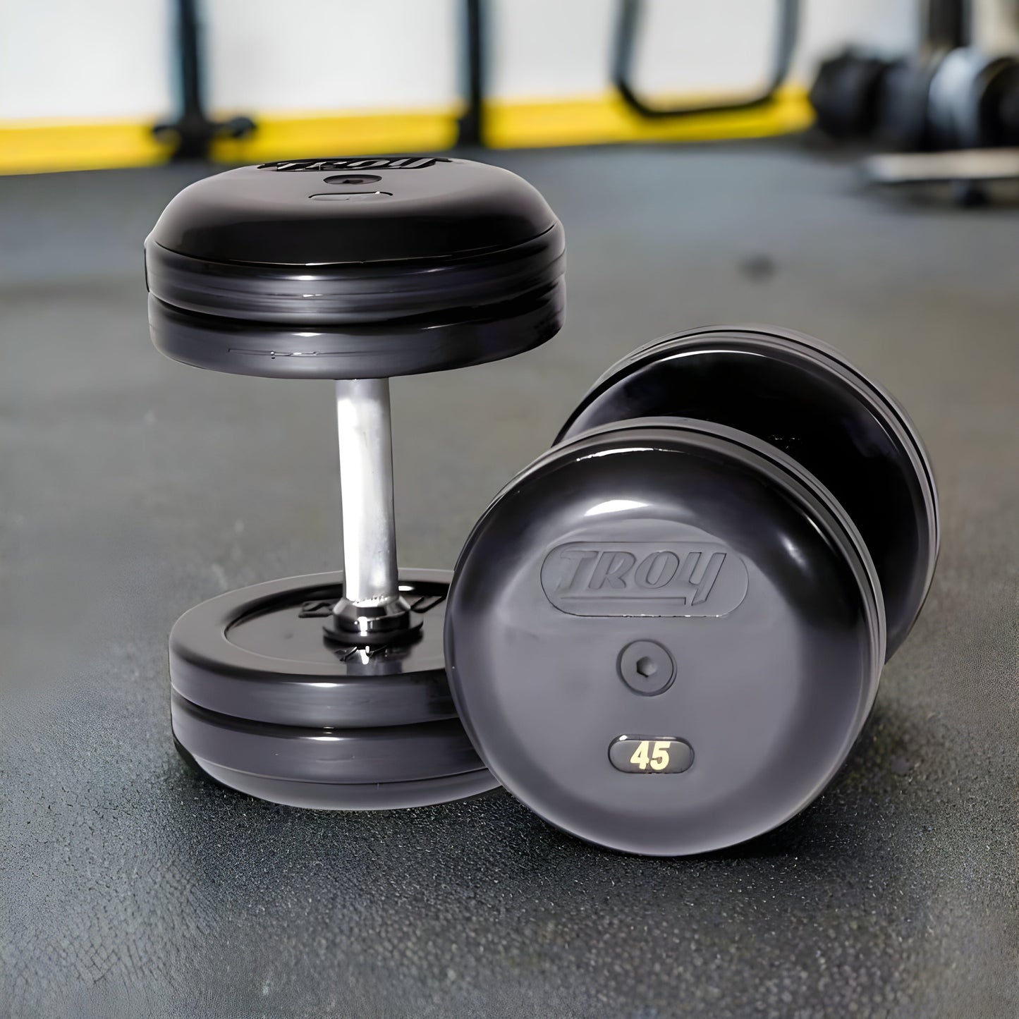 Troy RUFD-R Rubber Encased Pro Style Dumbbell Set - RUFD-005-050R