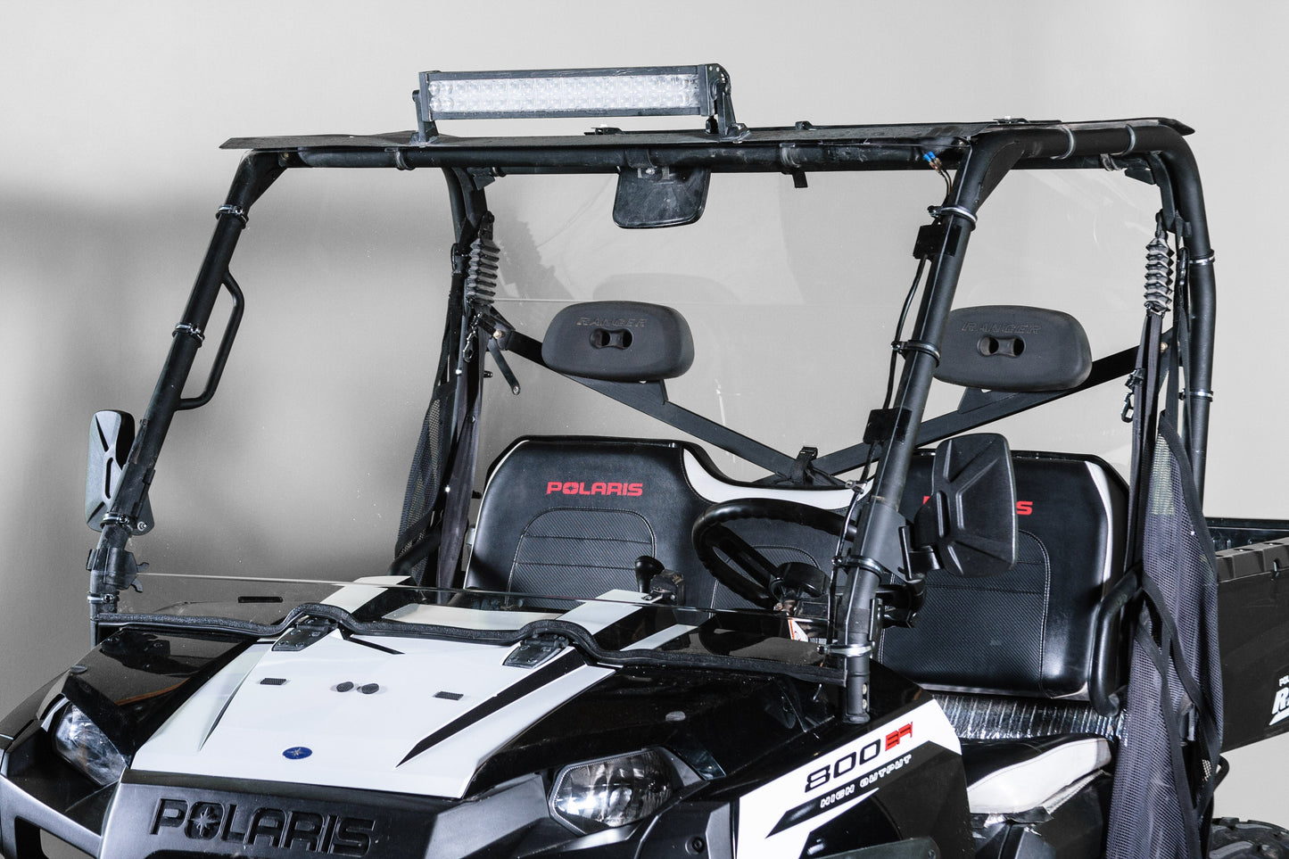 TERRARIDER POLARIS RANGER (2009 XP+ ROUND ROLL BARS) FULL UTV WINDSHIELD - SCRATCH RESISTANT 1/4”