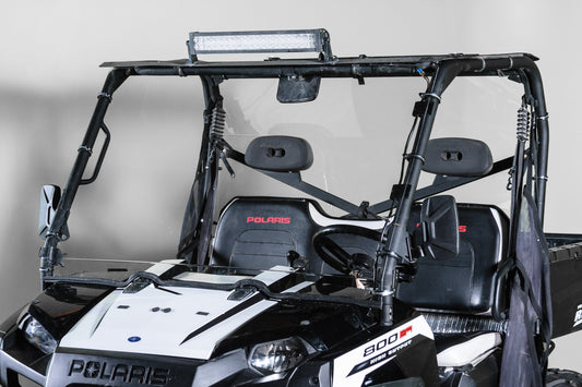 TERRARIDER POLARIS RANGER (2009 XP+ ROUND ROLL BARS) FULL UTV WINDSHIELD - SCRATCH RESISTANT 1/4”
