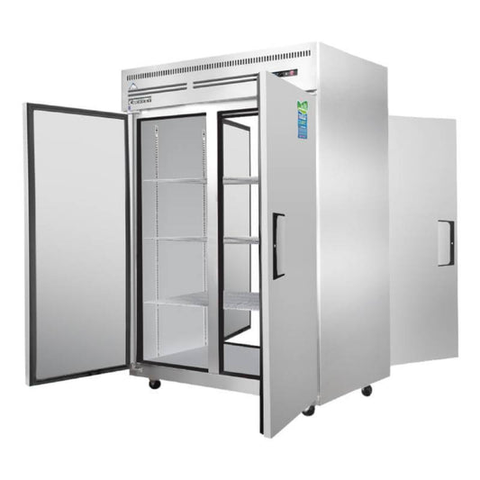 Everest Commercial 49" Four Solid Door Pass Thru Reach-In Refrigerator 48 cu.ft. - ESPT-2S-2S