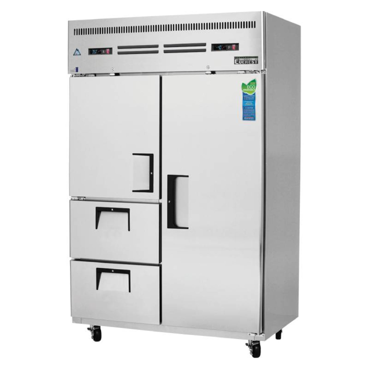 Everest Commercial 49" Two Solid Door Reach-In Refrigerator F 22 cu.ft. / R 22 cu.ft. - ESRF2D2