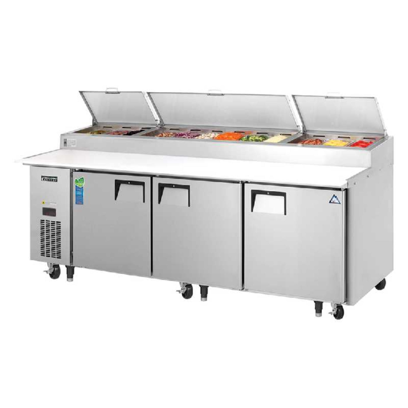 Everest Commercial 93" 12 Pan Pizza Prep Table Refrigerator - EPPR3