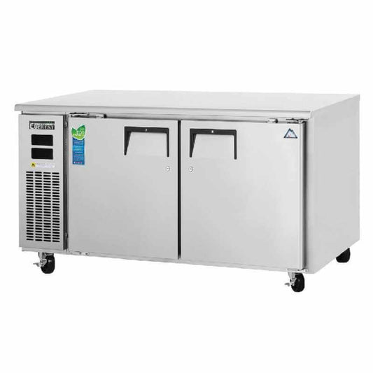 Everest - ETRF2, Commercial 59" Undercounter Worktop Dual Temperature Refrigerator Freezer - ETRF2