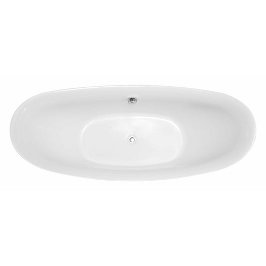 Anzzi Reginald Series 5.67 ft. Freestanding Bathtub in White FT-AZ091 - FT-AZ091