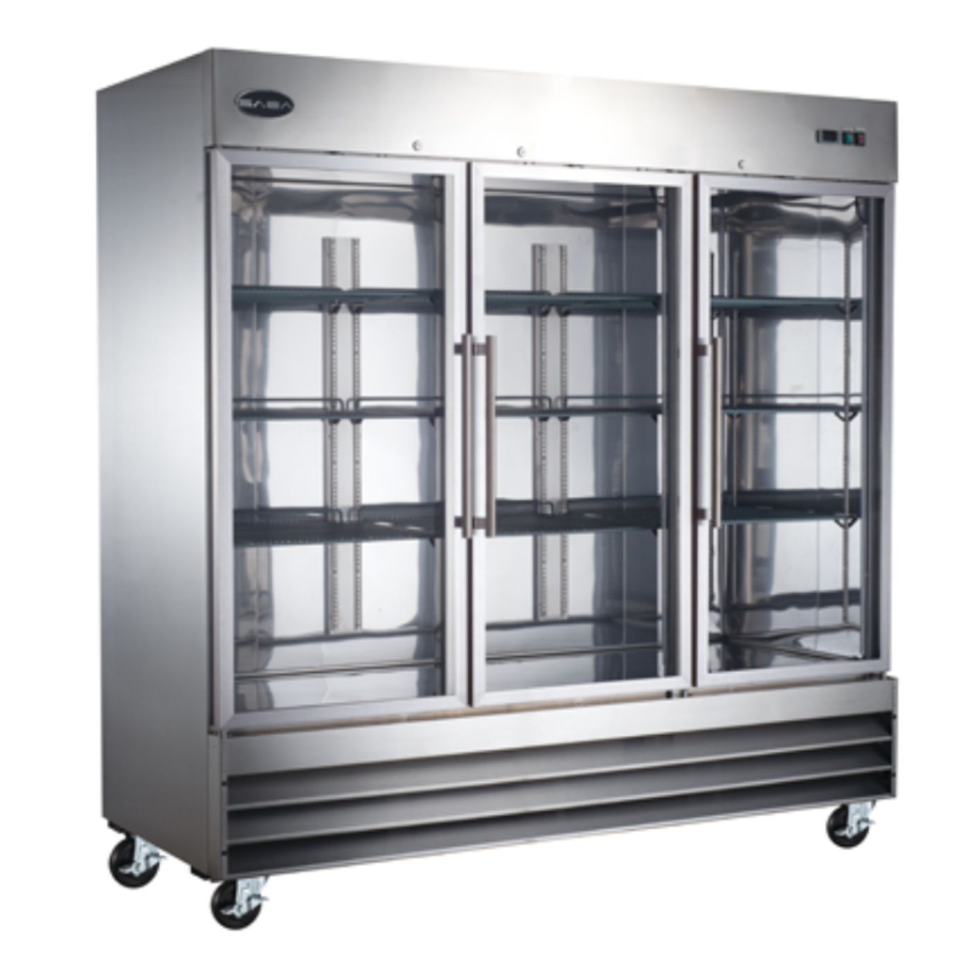 Chef AAA Three Glass Door Reach-In Commercial Refrigerator - S-72RG