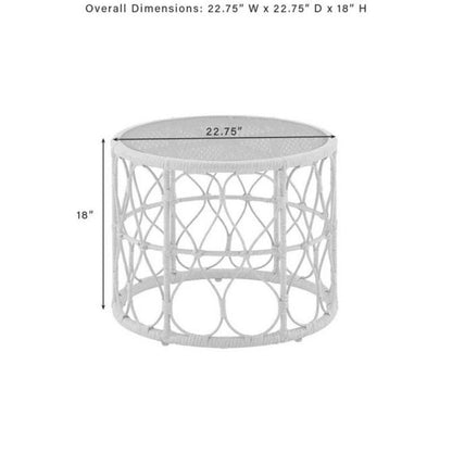 Crosley Juniper 2pc Outdoor Wicker Conversation Set Creme and Natural - CO7371NA-CR