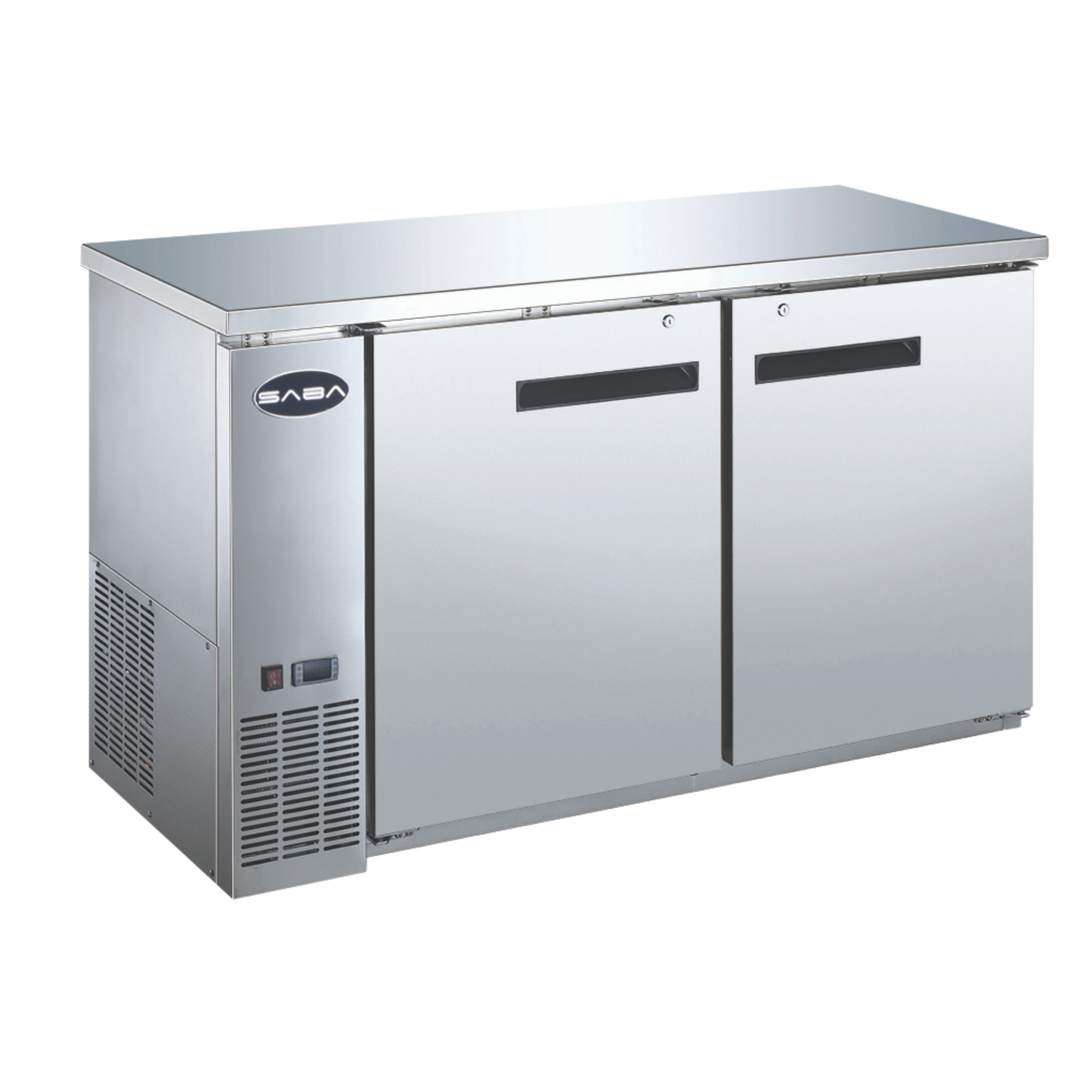 SABA  24" Depth 60" Two Door Back Bar Cooler (Stainless Steel) -  SBB-24-60SS