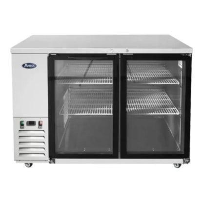 Atosa MBB48G-GR 48" Stainless Steel Glass Door Back Bar Refrigerator 12.9 Cu.Ft - MBB48G-GR